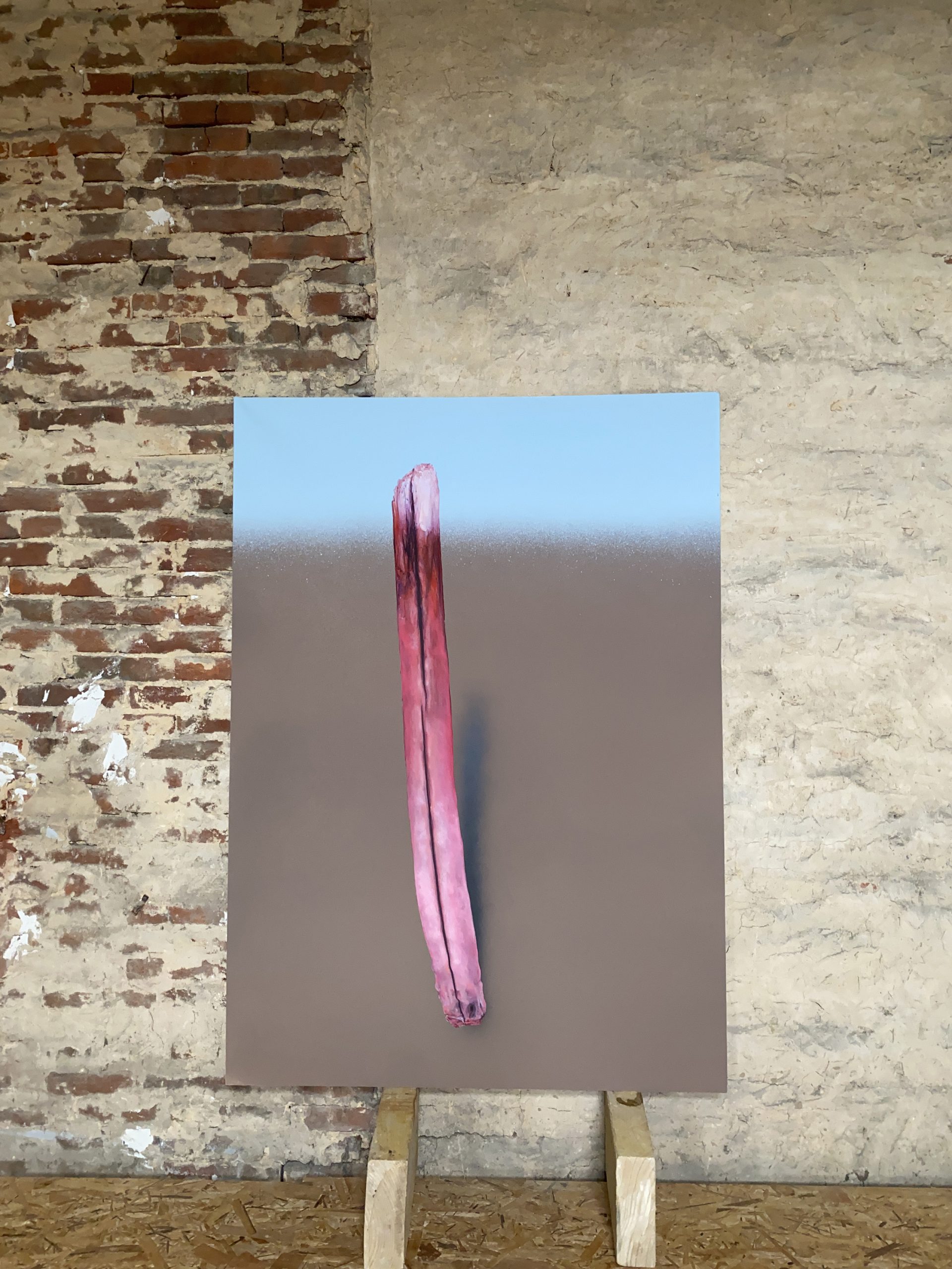 Bois debout, peinture acrylique sur toile, série spécimens réalisée par David Antonio Loureiro