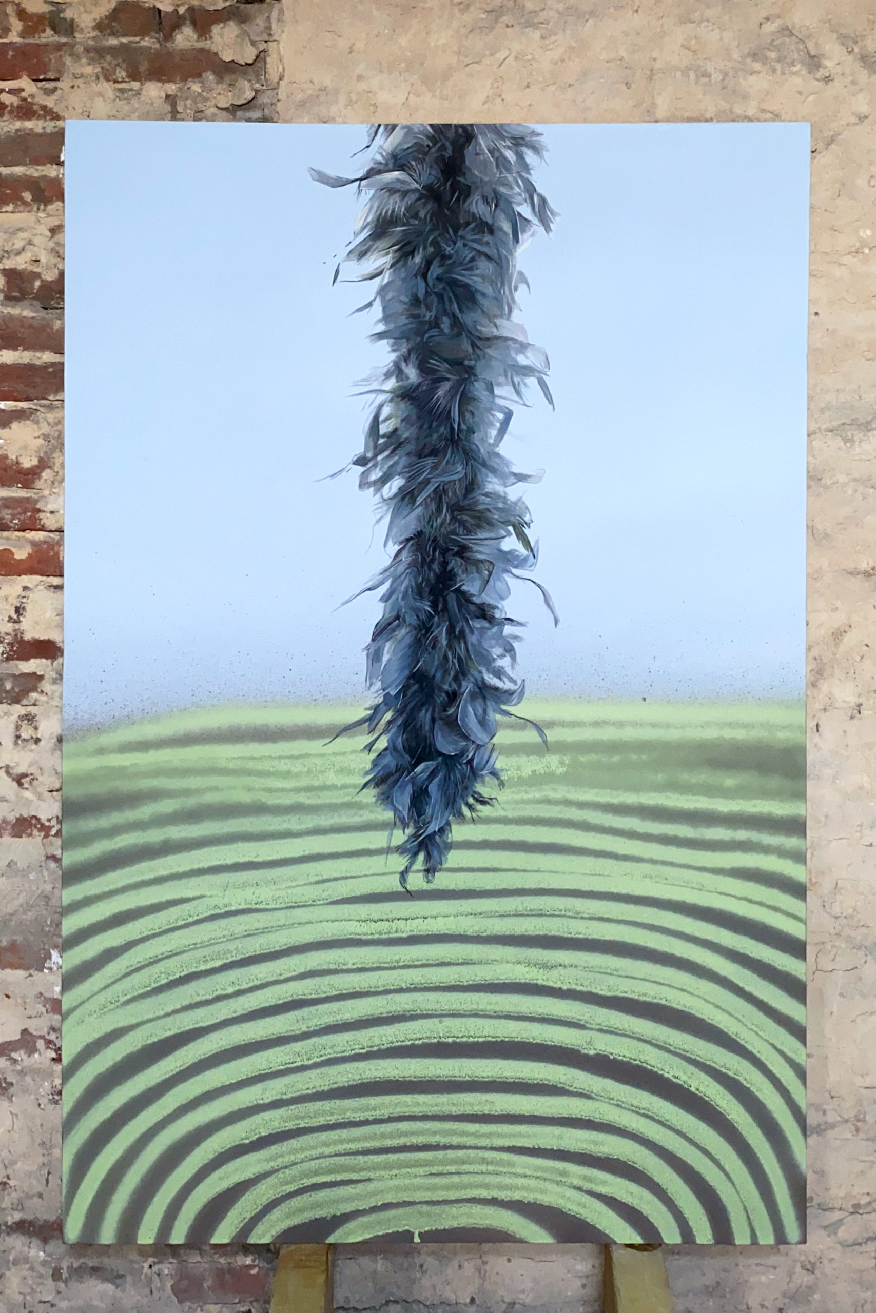 « Pom 2 » - Peinture acrylique sur toile (89,5 x 126,5 cm), 2023.